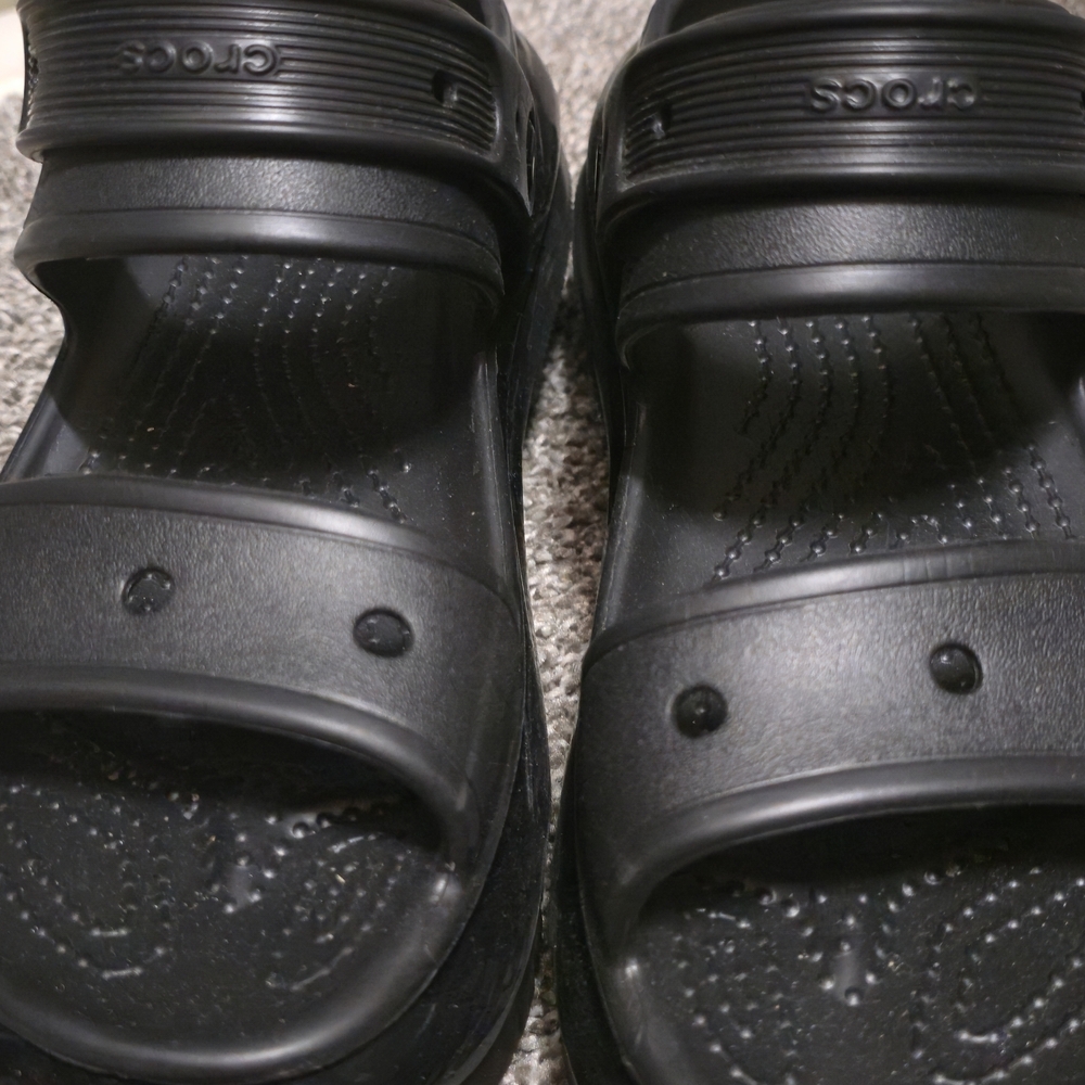 Crocs Black Mega Crush Slide Sandals